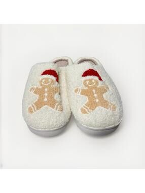 Women’s Cozy Gingerbread Christmas Slippers Size 42/43 EU Festive Footwear